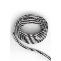 Calex fabric cable 2x0,75qmm 3M black/white, max.250V-60W