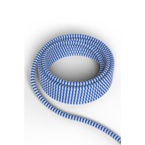 Calex fabric cable 2x0,75qmm 3M blue/white, max.250V-60W