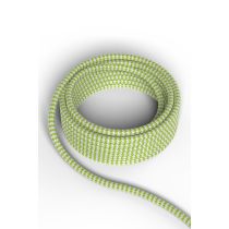 Calex fabric cable 2x0,75qmm 3M lime/white, max.250V-60W