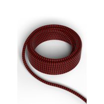 Calex fabric cable 2x0,75qmm 3M red/black, max.250V-60W