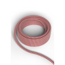 Calex fabric cable 2x0,75qmm 3M red/white, max.250V-60W
