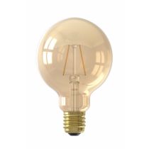 Calex LED Filament Globe Lamp 240V 2W E27 G95 Gold 2100K