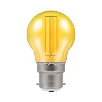 Crompton 4.5W BC LED Filament Yellow Harlequin Golfball Bulb