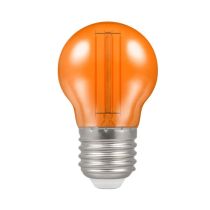 Crompton 4.5W ES LED Filament Orange Harlequin Golfball Bulb