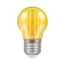 Crompton 4.5W ES LED Filament Yellow Harlequin Golfball Bulb