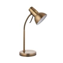 Endon Amalfi Table Lamp with USB Port Antique Brass