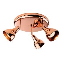 Firstlight  3466CP Country 3 Light Flush Copper Ceiling Fitting