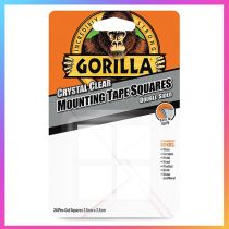 GORILLA CRYSTAL CLEAR DOUBLE SIDED MOUNTING TAPE SQAURES