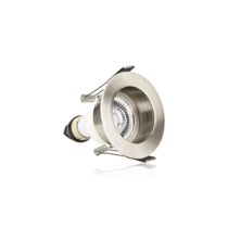 Integral Evofire 70mm cut-out Fire Rated Downlight Recessed Satin Nickel with GU10 Holder