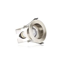 Integral Evofire 70mm cut-out Fire Rated Downlight Recessed Satin Nickel with Insulation Guard and GU10 Holder