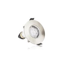 Integral Evofire 70mm cutout Fire Rated Downlight Round Satin Nickel with GU10 Holder