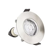 Integral Evofire 70mm cutout Fire Rated Downlight Round Satin Nickel with GU10 Holder