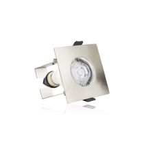 Integral Evofire 70mm cutout Fire Rated Static Downlight Square Satin GU10 Holder With Bracket