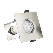 Integral Evofire 70mm cutout Fire Rated Static Downlight Square Satin GU10 Holder With Bracket