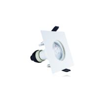 EVOFIRE FIRE RATED DOWNLIGHT 70MM CUTOUT IP65 WHITE SQUARE + GU10 HOLDER