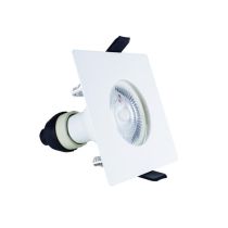 EVOFIRE FIRE RATED DOWNLIGHT 70MM CUTOUT IP65 WHITE SQUARE + GU10 HOLDER