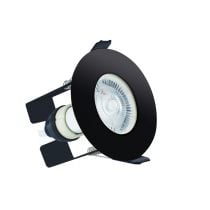 Integral Evofire Black 70mm cut-out IP65 Fire Rated Downlight with GU10 Holder Insulation Guard
