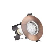 Integral Evofire Copper 70mm cut-out IP65 Fire Rated Downlight with GU10 Holder Insulation Guard