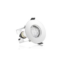 Integral Evofire Round 70mm cut-out Fire Rated Downlight Round Polished Chrome with Insulation Guard and GU10 Holder