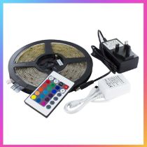 Integral RGB Plug & Play Colour Changing LED Strip Kit - 5M RGB Strip 30LEDs/M, IR controller, UK Wall mounted driver