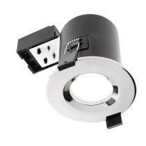 IP65 GU10 Fire & Acoustic Rated Shower Light - Chrome