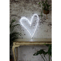 LED Neon - Large White Heart