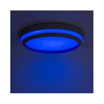 LUTEC Cepa Smart Colour Changing Surface Mounted Decorative Ceiling Light - Matt Black