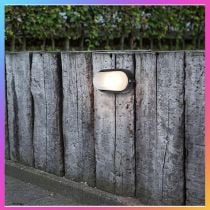 LUTEC Echo Black Wall Light