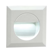 MLA Knightsbridge 230V IP54 Square Recessed Indoor/Outdoor LED Guide/Stair/Wall Light White LED
