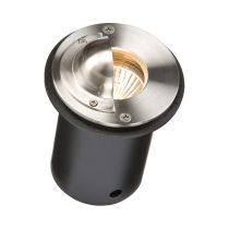 MLA Knightsbridge IP65 230V Round Stainless Steel Walkover Ground Light with Half-Lip Cover
