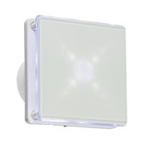 MLA Knightsbridge White 100mm/4 inch LED Backlit Extractor Fan with Overrun Timer