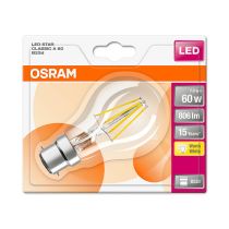 Osram LED Star Classic 7W Filament GLS/A60 BC/B22 Warm White