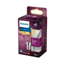 Philips 4W LED Filament Mirror Crown Top Golf Ball (P45) Bulb E14/SES