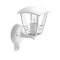 Philips Creek Outdoor White Wall Lantern with PIR