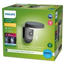 Philips LED Outdoor Tyla Solar Power Sensor 1.2W Wall Light 4000K Anthracite