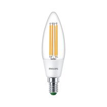 Philips Master Ultra Efficient LED 2.3W E14 Filament Candle Bulb Warm White