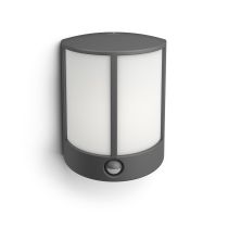 Philips myGarden Stock LED Outdoor Black Wall Lantern with PIR Sensor 