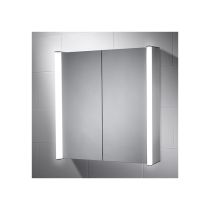 Sensio Aspen Double Cabinet Mirror with Diffused LEDs front view open