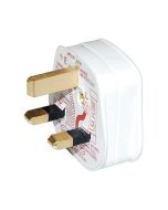 13AMP Fused Plug Top White