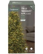 50 LED Warm White Christmas Tree Lights with Timer, 23.7m