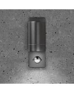 BELL Luna GU10 Fixed PIR Wall Light Black