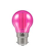 Crompton 4.5W BC LED Filament Pink Harlequin Golfball Bulb