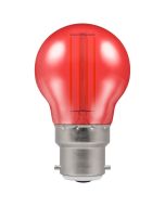 Crompton 4.5W BC LED Filament Red Harlequin Golfball Bulb