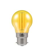 Crompton 4.5W BC LED Filament Yellow Harlequin Golfball Bulb