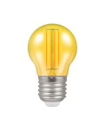 Crompton 4.5W ES LED Filament Yellow Harlequin Golfball Bulb