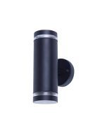Integral Outdoor Stainless Steel Up And Down Wall Light IP65 2 X GU10 Black
