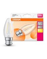 Osram LED Star Classic 2.5W Filament Candle BC/B22 Warm White