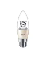 Philips Master DimTone B22 B38 Candle LED Bulb 5.5W Clear Warm Glow - 40W Replacement