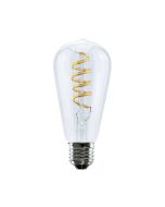 Segula LED 50302 8w Rustica Curved Clear ST64 E27 400lm 2000K-2800K Dimmable