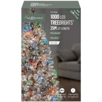 1000 LED Multi-Coloured Christmas Tree Lights with Timer, 30m